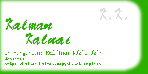 kalman kalnai business card